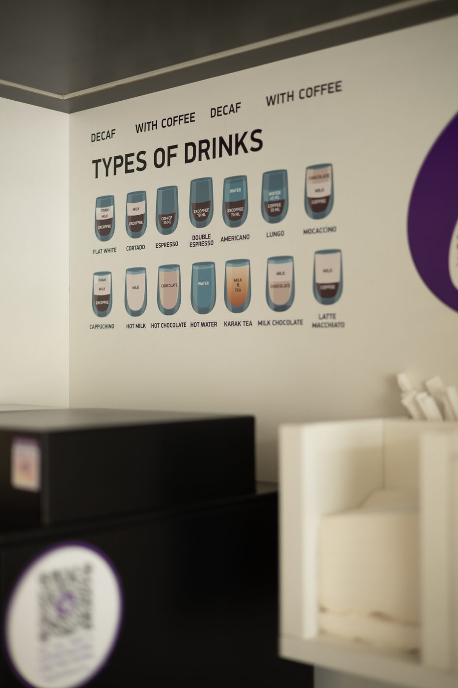 CoffeeGo drinks menu board
