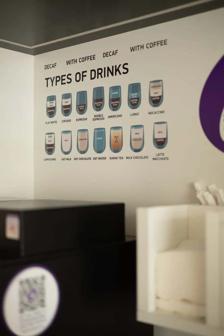 CoffeeGo drinks menu board