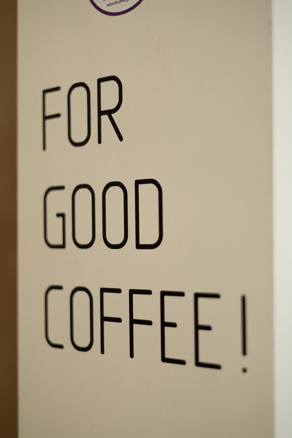 For good coffee